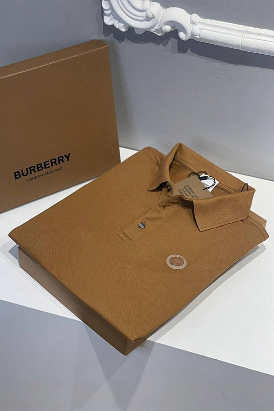 Классическое мужское поло Burberry TB - Brown