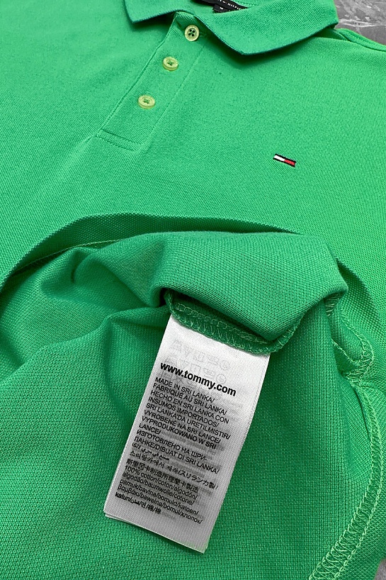 Мужское зелёное поло Tommy Hilfiger