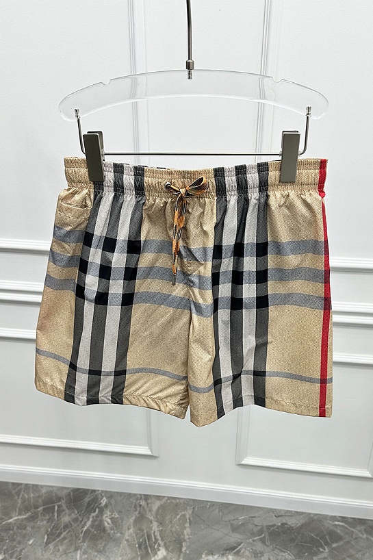 Мужские бежевые шорты Burberry London Check