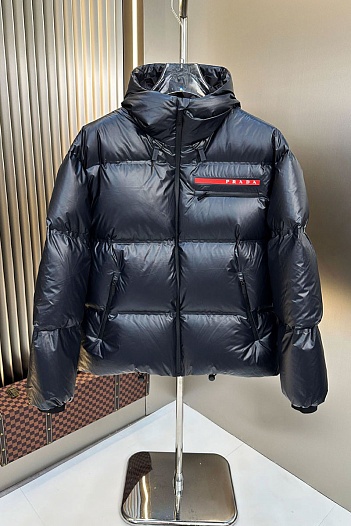 Мужской пуховик Prada Linea Rossa - Navy   