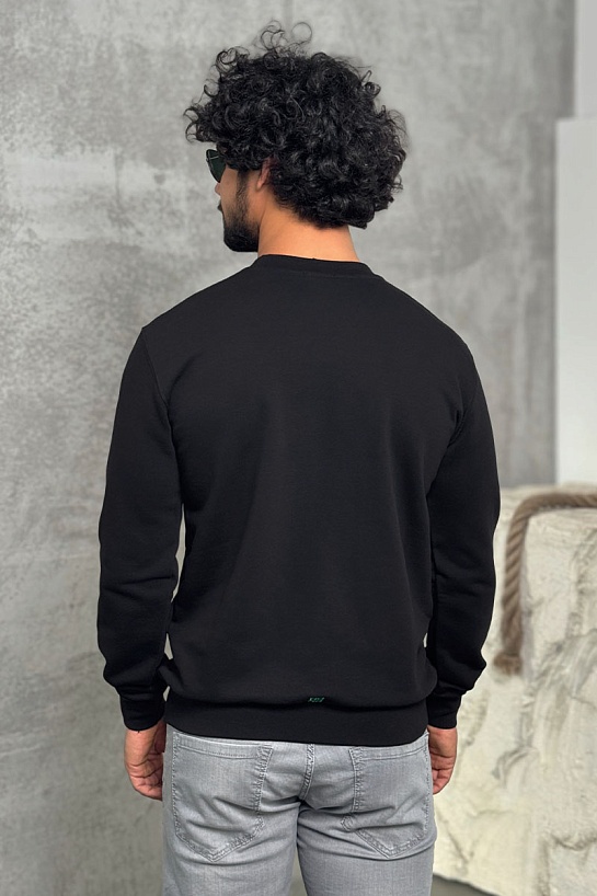 Мужской чёрный свитшот Givenchy Paris logo-embroidered