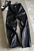Женские брюки из эко-кожи Chrome Hearts