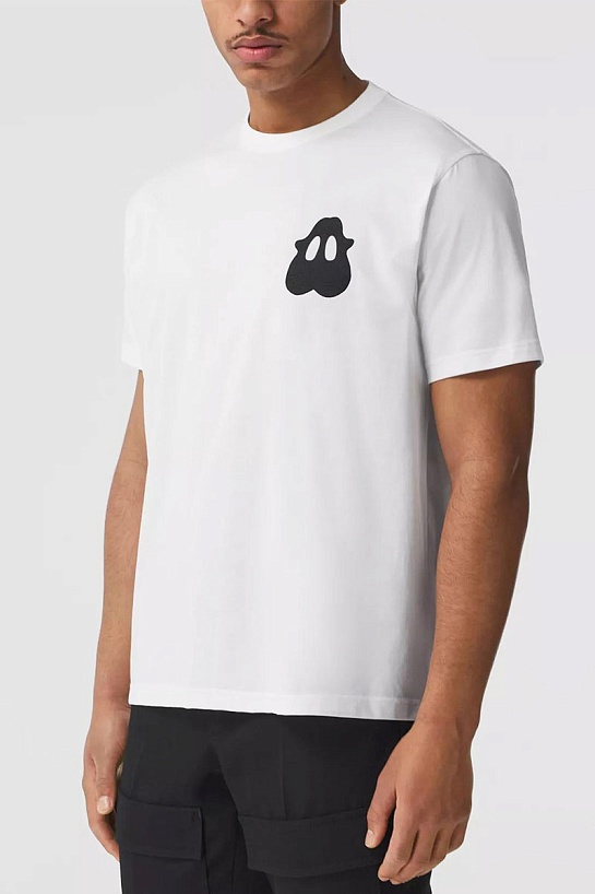 Белая оверсайз футболка Burberry Monster-print