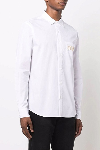 Классическая рубашка Versace Jeans Couture embroidered logo - White   