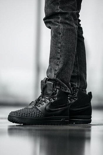 Кроссовки с мехом Nike Lunar Force 1 Duckboot - Black   