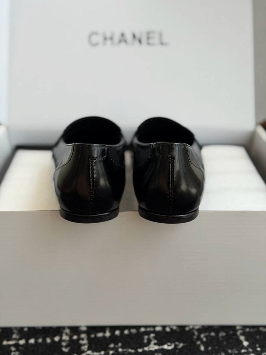 Женские кожаные лоферы Chanel premium