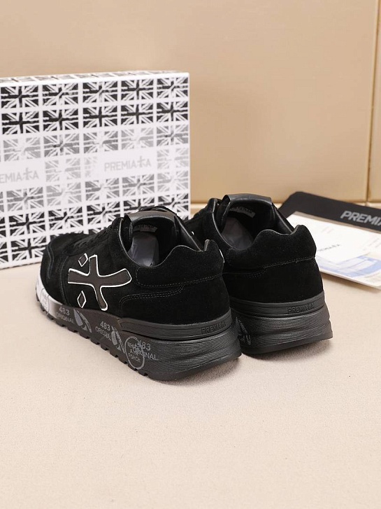 Замшевые кроссовки с мехом Premiata low-top - Black