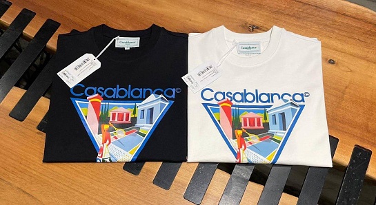 Мужская чёрная футболка Casablanca La Joueuse