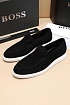 Замшевые лоферы с мехом Hugo Boss