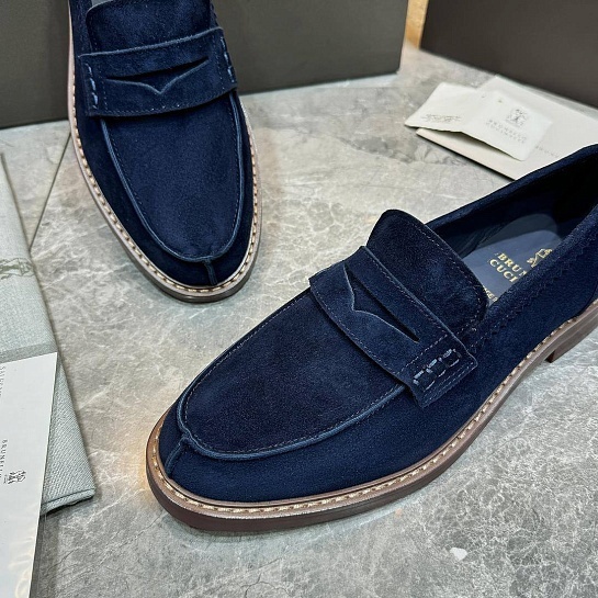 Мужские замшевые лоферы Brunello Cucinelli Premium