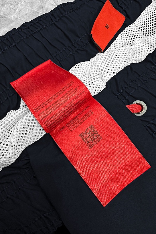 Мужские тёмно-синие шорты Hugo Boss logo-print