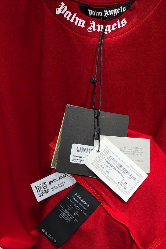 Чёрная оверсайз футболка Palm Angels