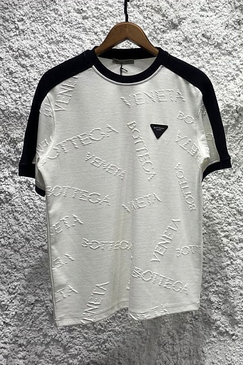 Мужская футболка Bottega Veneta embossed - White   
