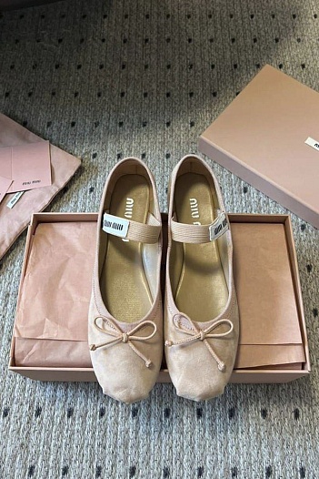 Женские замшевые балетки MIU MIU premium   