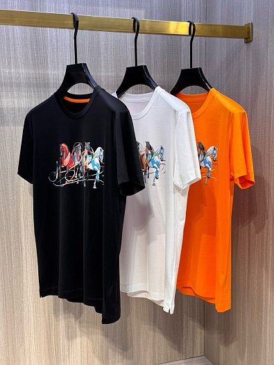 Футболка чёрного цвета Hermes Premium   