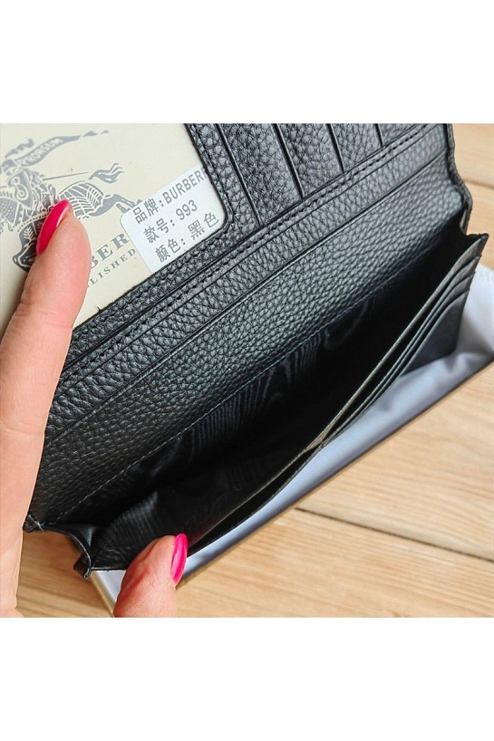 Кожаное портмоне Burberry logo-plaque 19x9 см