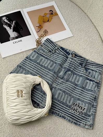 Женская джинсовая юбка MIU MIU   