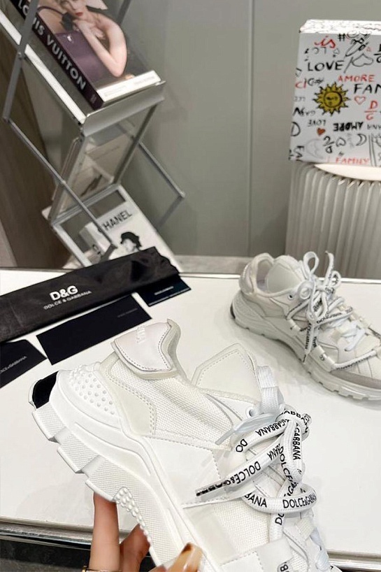 Комбинированные кроссовки Dolce & Gabbana Space - White