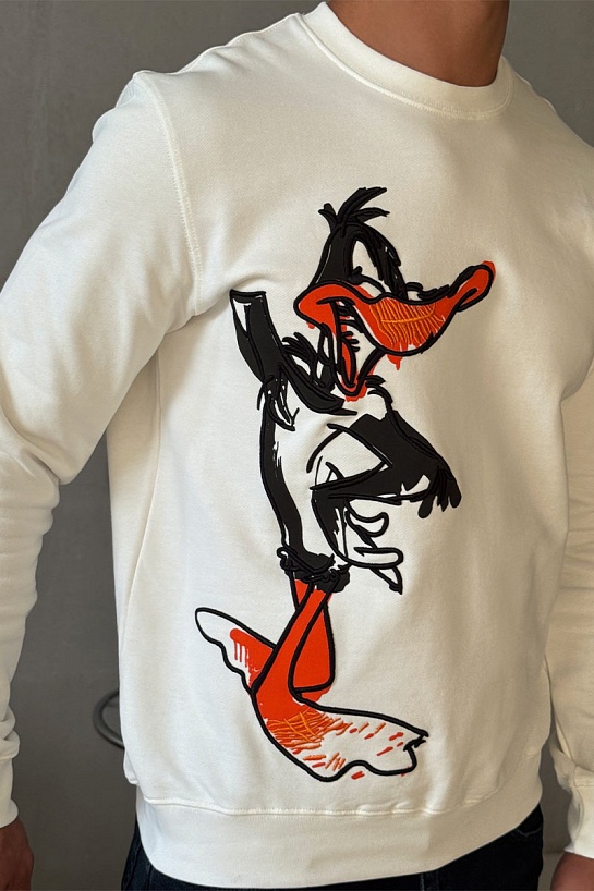 Мужской свитшот Iceberg "Daffy Duck" - White
