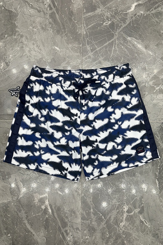 Мужские шорты Paul & Shark blurred shark - White / Blue