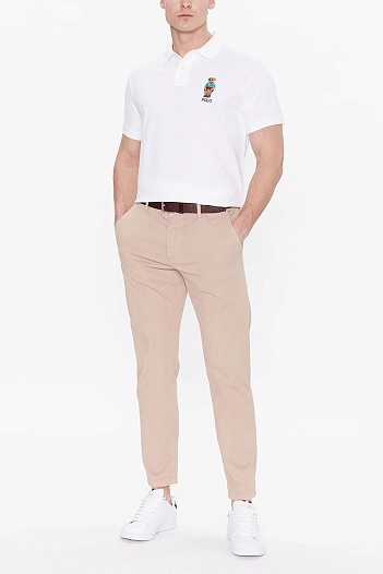 Мужское белое поло Polo Ralph Lauren "Bear"   