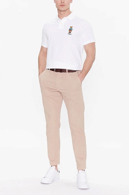 Мужское белое поло Polo Ralph Lauren "Bear"