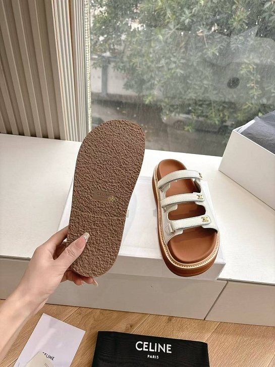 Женские шлёпанцы Celine Premium - White