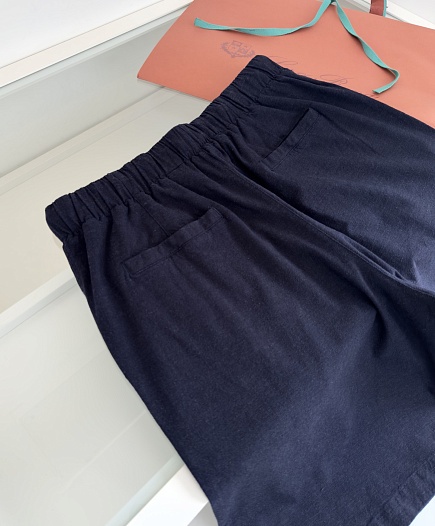 Льняные шорты Loro Piana Premium - Navy   