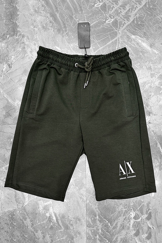 Мужские тёмно-зелёные шорты Armani Exchange