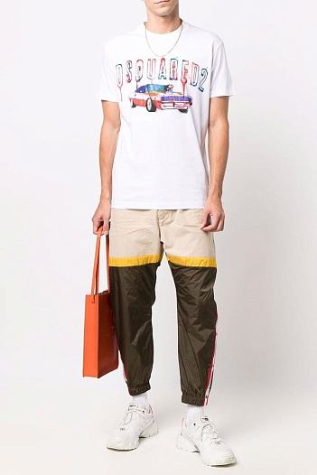 Мужская футболка Dsquared2 car-print - White   
