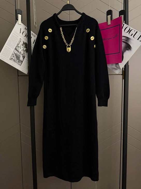 Женское чёрное платье Schiaparelli