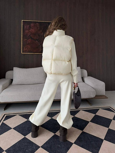 Женский костюм тройка на флисе Schiaparelli premium - White   