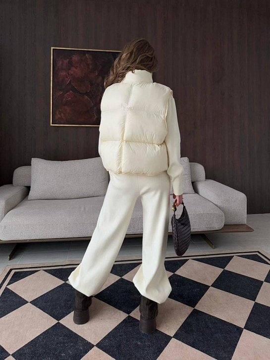 Женский костюм тройка на флисе Schiaparelli premium - White