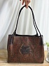 Кожаная сумка Etro с узором пейсли 38x23 см