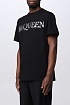 Мужская футболка Alexander McQueen чёрного цвета