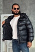 Чёрная глянцевая куртка Hugo Boss