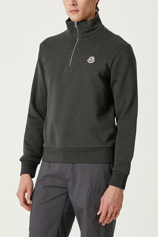 Мужской джемпер Moncler logo-patch - Grey
