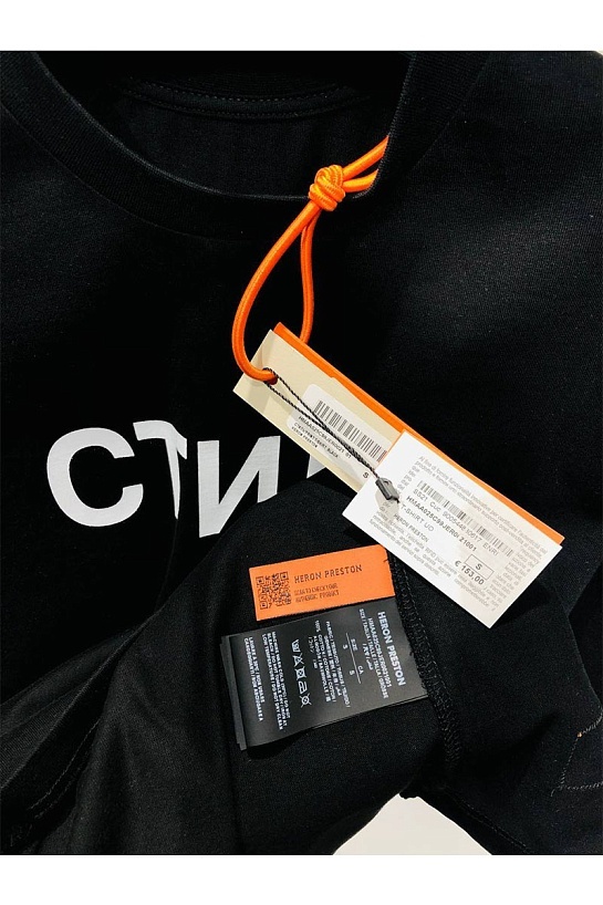 Чёрная оверсайз футболка Heron Preston "СТИЛЬ"
