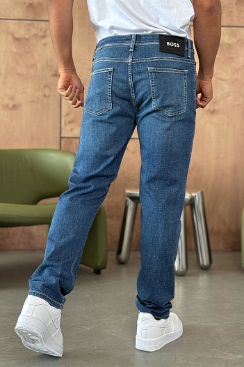 Мужские синие джинсы Hugo Boss relaxed fit   