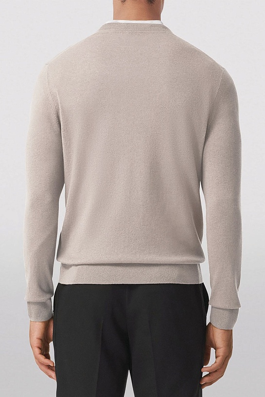 Мужской бежевый джемпер Burberry TB logo-embroidered
