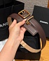 Кожаный ремень Chanel коричневого цвета