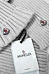 Комплект из шапки и шарфа светло-серого цвета Moncler logo-patch