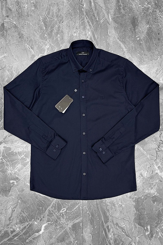 Мужская тёмно-синяя рубашка Armani Exchange