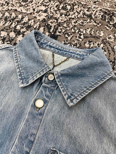 Джинсовая рубашка Louis Vuitton Premium - Dyed Indigo Blue   