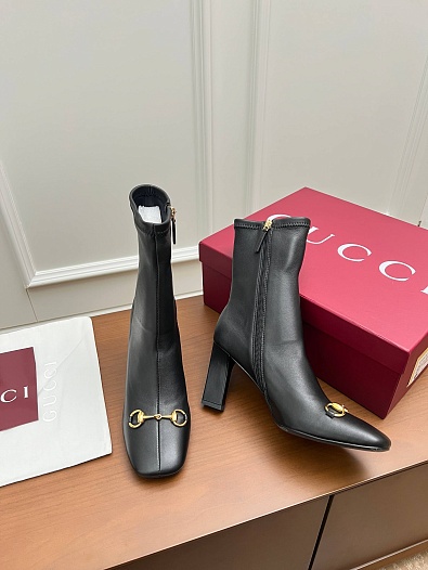 Женские кожаные сапоги Gucci Signora premium   