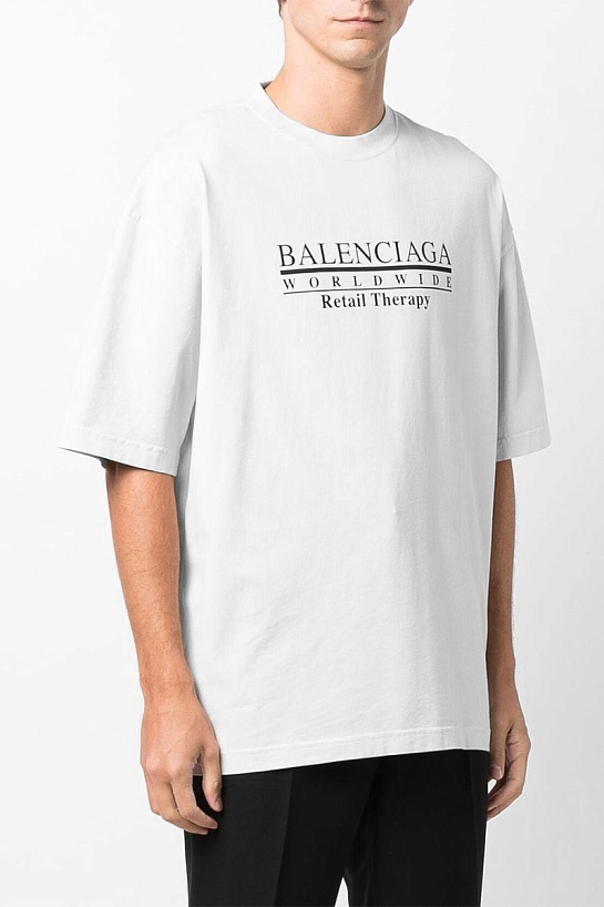 Белая оверсайз футболка Balenciaga