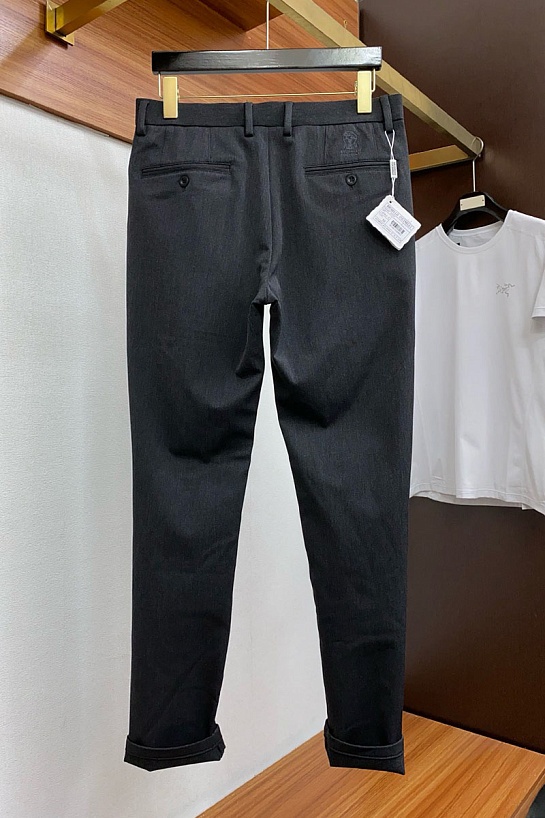 Мужские серые брюки Brunello Cucinelli Premium