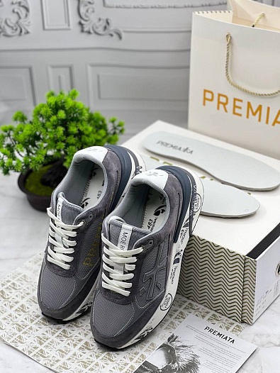 Мужские кроссовки Premiata Moe Run - Grey   
