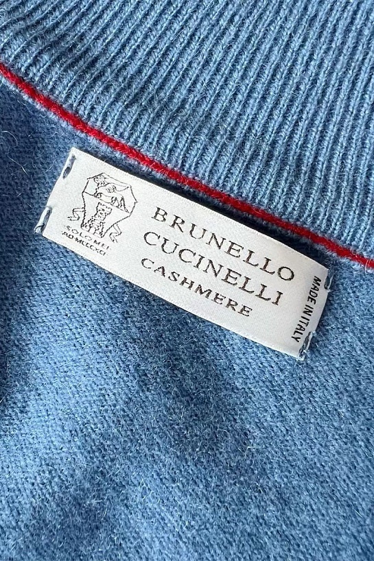Кашемировый свитер Brunello Cucinelli Premium - Lake Blue