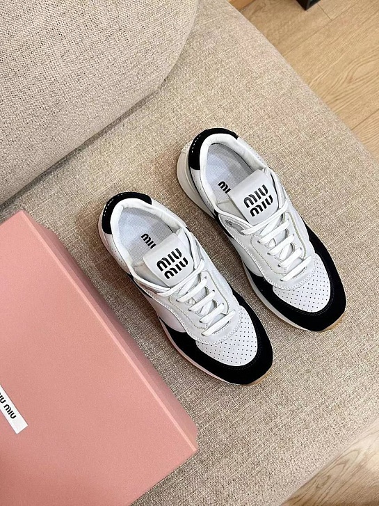 Женские кроссовки MIU MIU Premium - Grey / Black